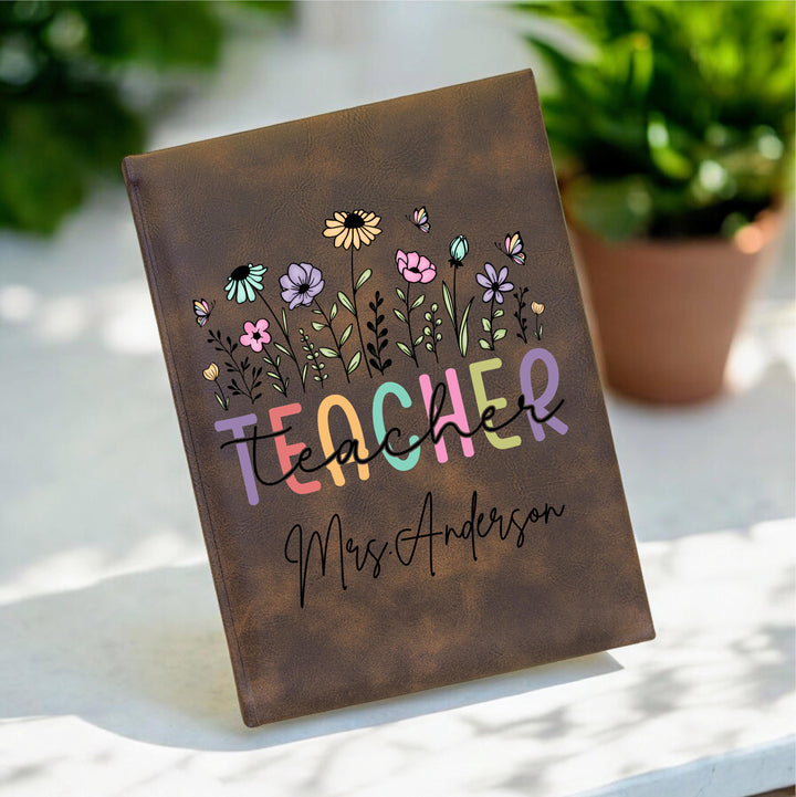 Christmas Gift For Teachers Personalized Name Journal Gift