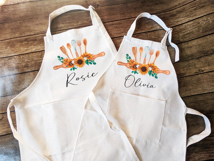 Personalized Christmas Baking Apron for Kids & Women