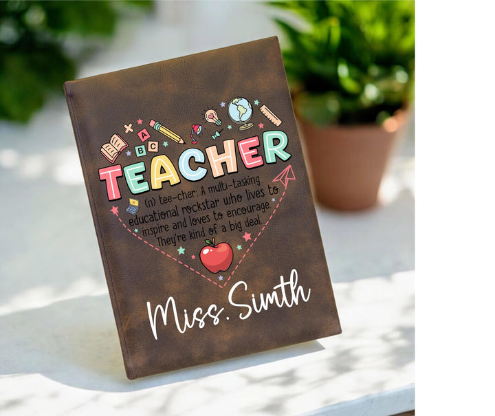 Teacher gift journal name personalized gift teacher appreciation gift Christmas gift for teachers School teacher gift ideas custom Note book