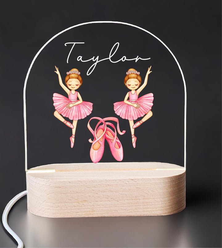 Ballerina Gift Toddler LED Night Light Custom Decor Sign