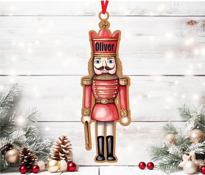 Personalized Nutcracker Ornament 🎄 | Custom Name Kids Christmas Ornament 🩰 Perfect Grandson Gift & Ballet Nutcracker Keepsake! ✨