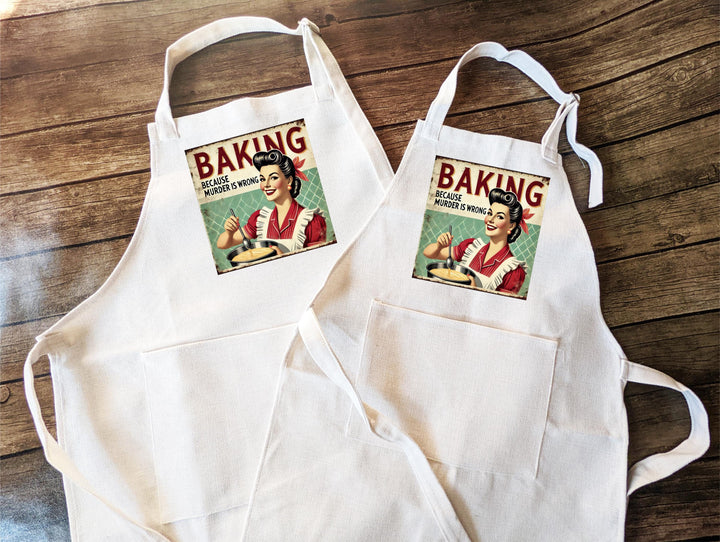 Funny Retro Apron women with pocket kids Apron Cooking baking kitchen aprons for women Wife gift apron Vintage Apron gift for baker