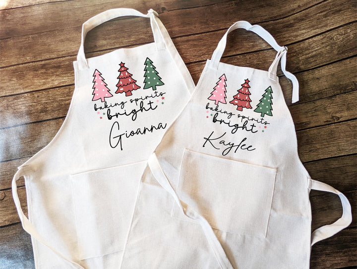 Custom Christmas baking squad apron for women Holiday baking Aprons Christmas Aprons Holiday baking crew Apron Cookie baking crew apron