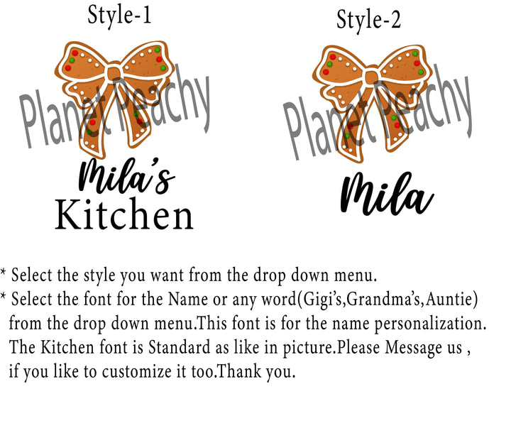 Coquette Gingerbread Christmas Apron for Women Baking Crew