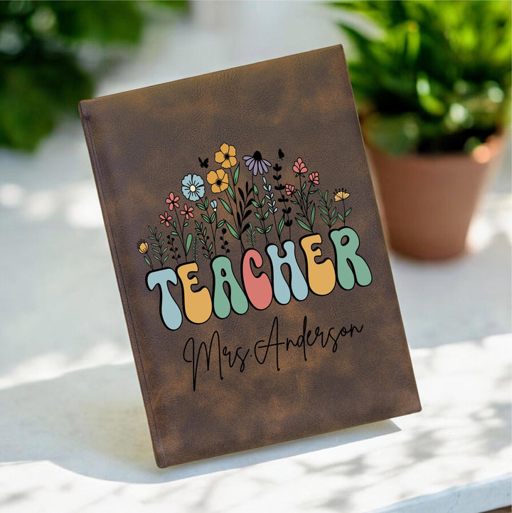 Personalized Teacher Gift Journal Custom Name Notebook