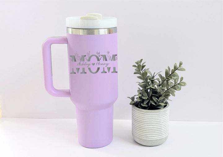 Mama tumbler with kids name Nana gift floral travel cup Grandma&nbsp;Mama cup Mimi mothers day gift&nbsp;Baby shower gift Mom birthday gift idea