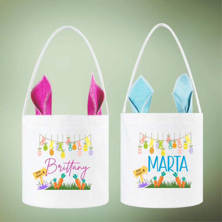 Easter Gifts for Kids - Personalized Vintage Bunny Bag & Tag