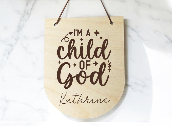 Child of God New Born Nursery Decor Wall Flag