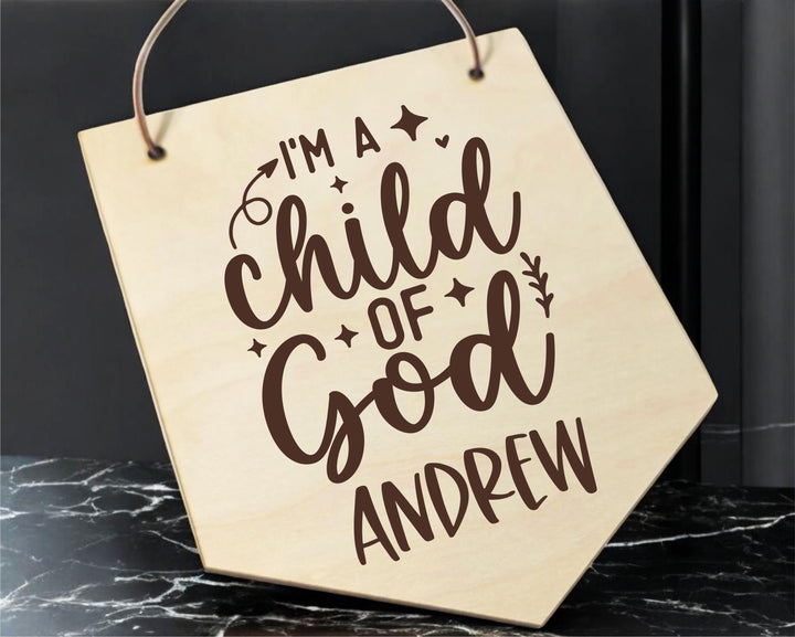 Child of God New Born Nursery Decor Wall Flag
