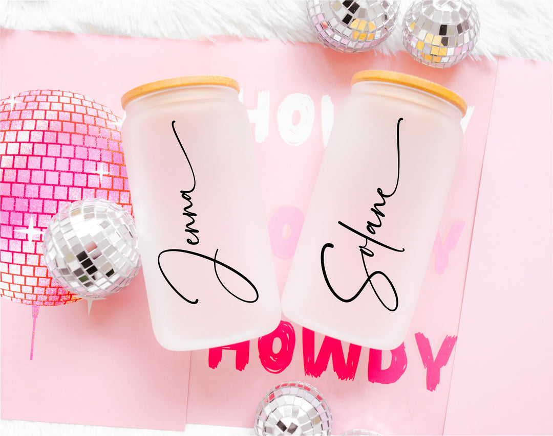 Personalized Iced Coffee Cup Bridesmaid Proposal Box 20oz