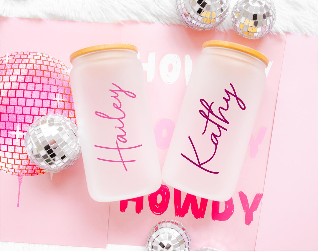 Personalized Iced Coffee Cup Bridesmaid Proposal Box 20oz