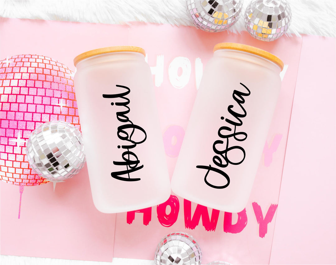 Personalized Iced Coffee Cup Bridesmaid Proposal Box 20oz