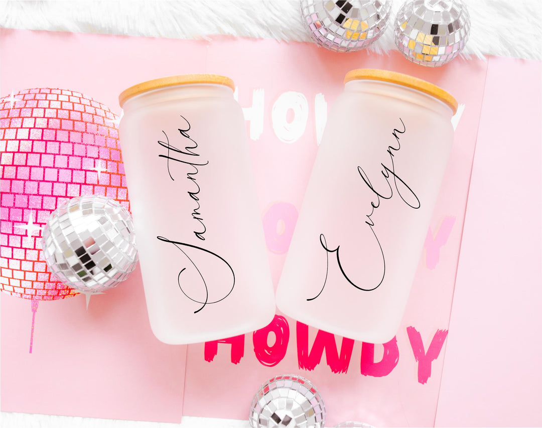 Personalized Iced Coffee Cup Bridesmaid Proposal Box 20oz