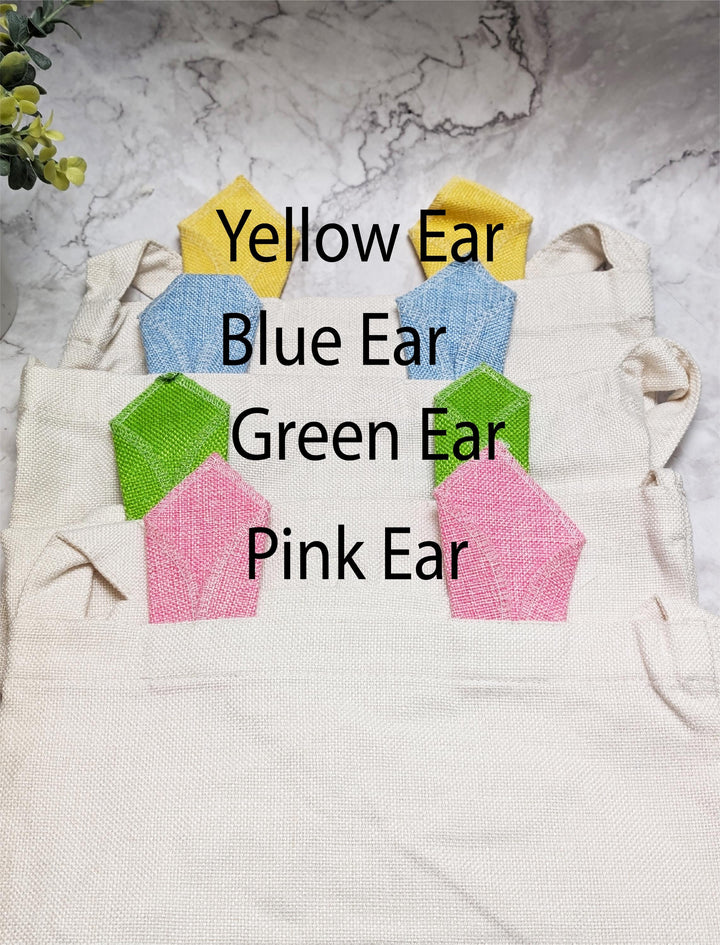Personalized Easter Bunny Gift Bag with Name Tag for Kids