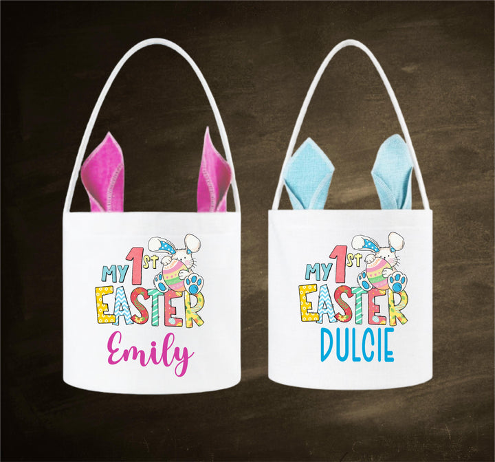 Personalized First Easter Basket Bag for Kids with Name