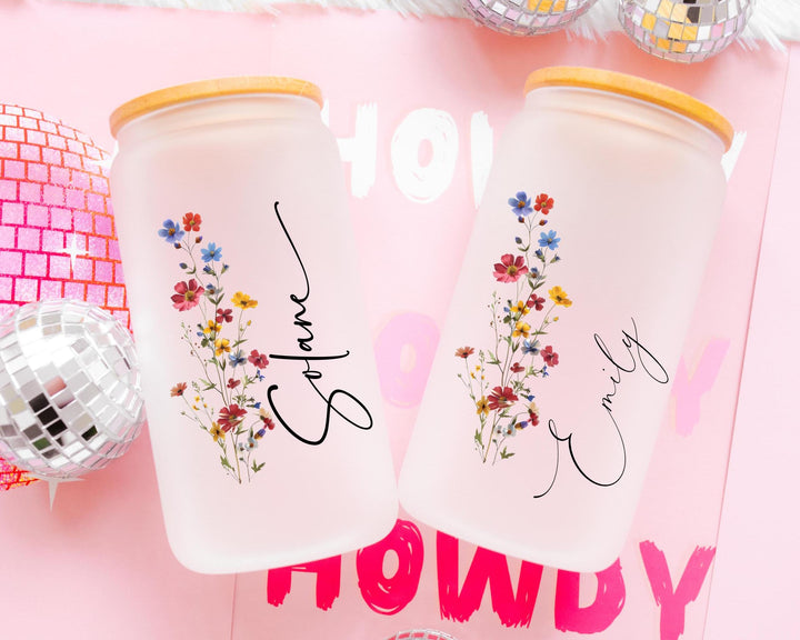 Personalized Iced Coffee Cup Bridesmaid Proposal Gift 20oz