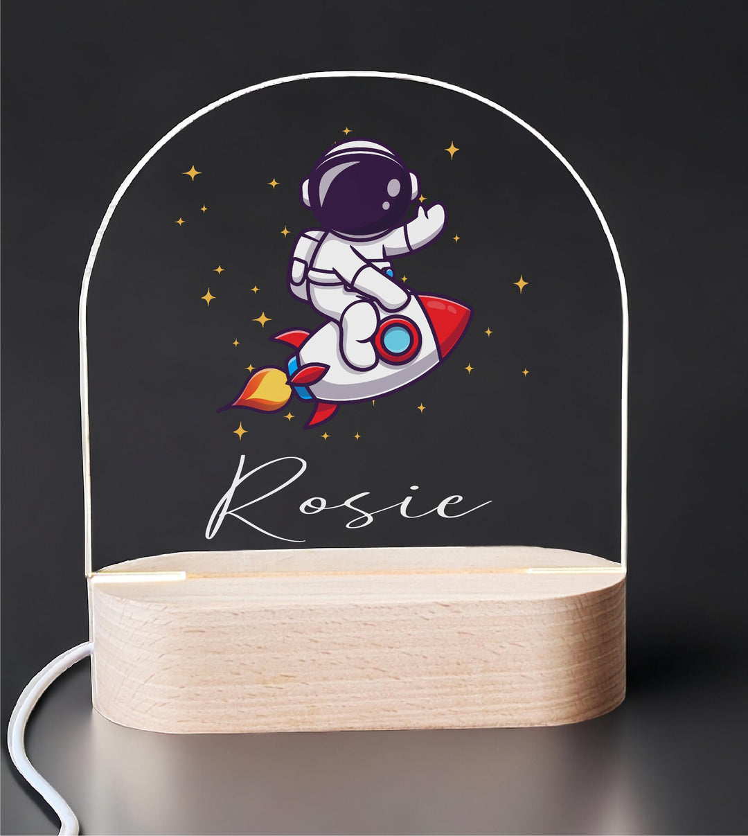 Personalized Astronaut LED Light for Kids Room Decor