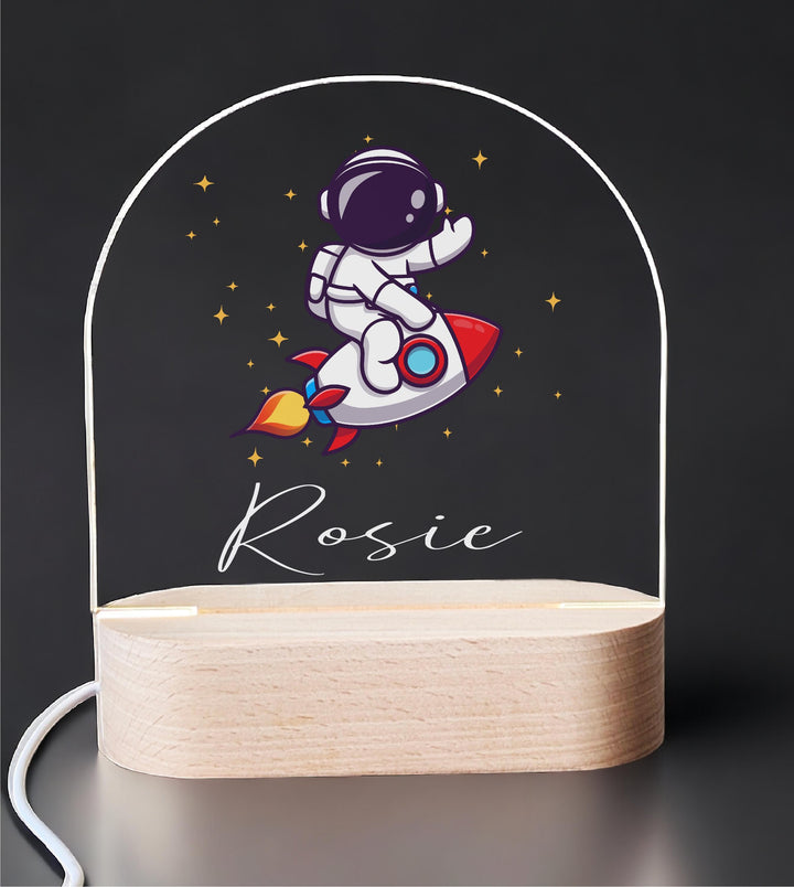 Personalized Astronaut LED Light for Kids Room Decor
