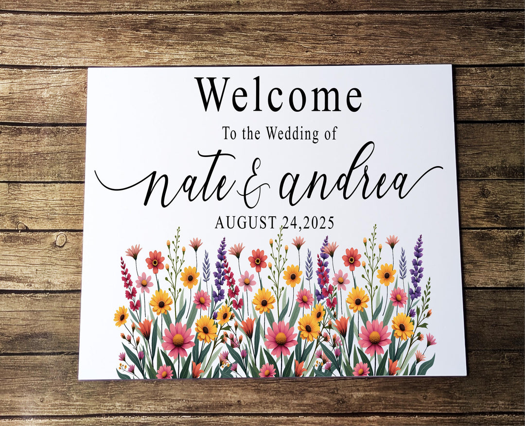Welcome To Our Wedding Sign Acrylic Personalized Reception Sign