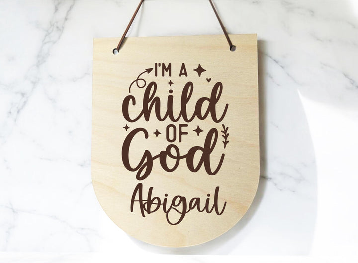 Child of God New Born Nursery Decor Wall Flag
