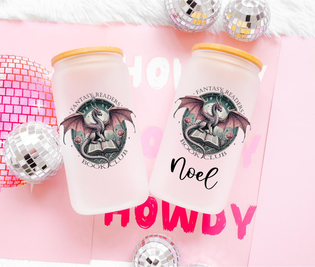 Personalized Book Lover Gift Fantasy Reader Iced Coffee Cup