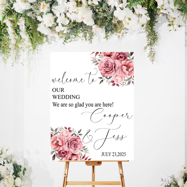 Wedding Sign Acrylic Personalized Wedding Entrance Sign