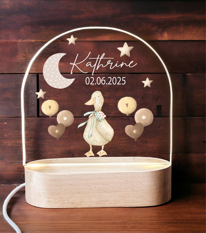 Personalized Goose LED Night Light Nursery Decor