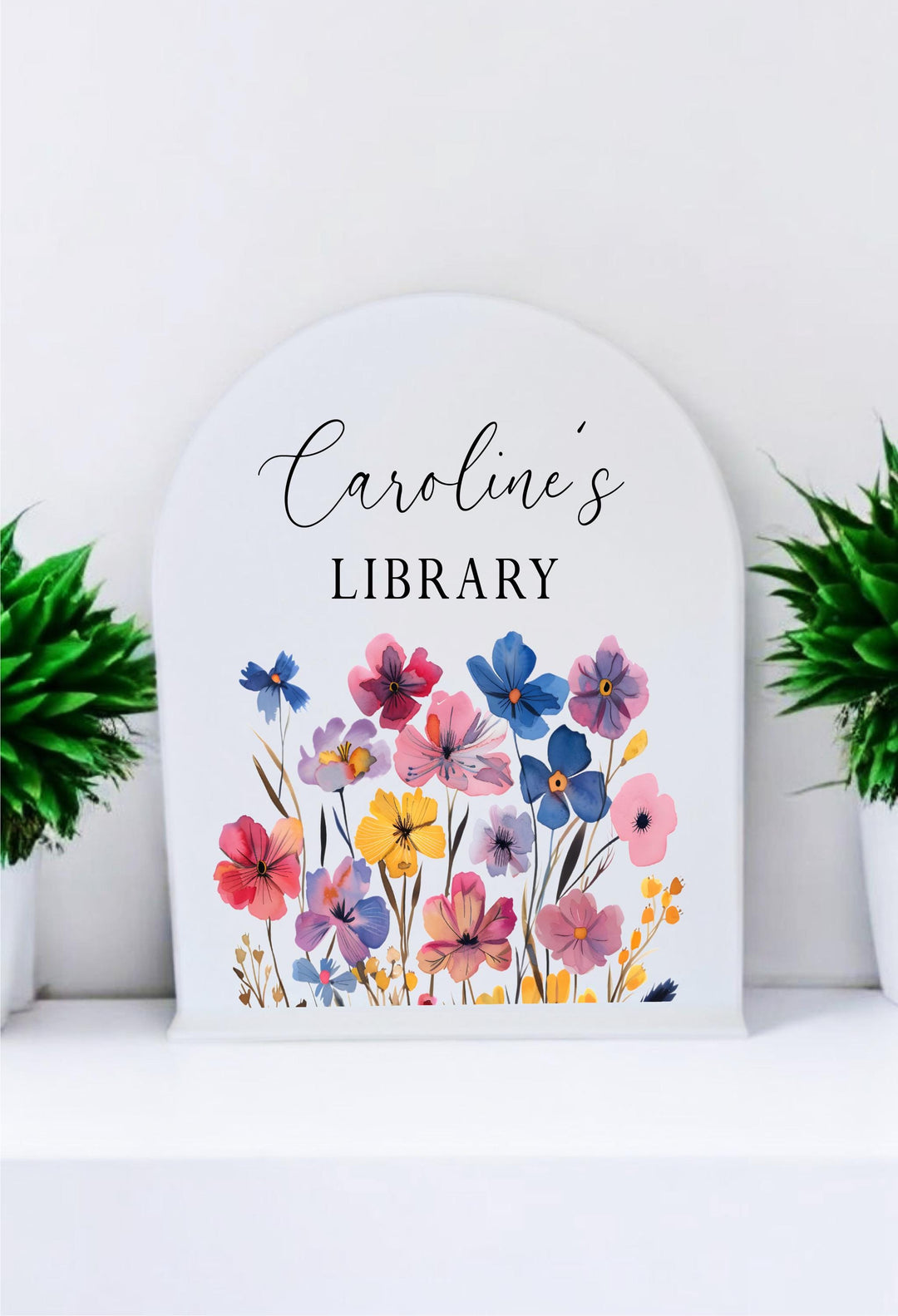Personalized Home Library Sign Decor for Book Lovers