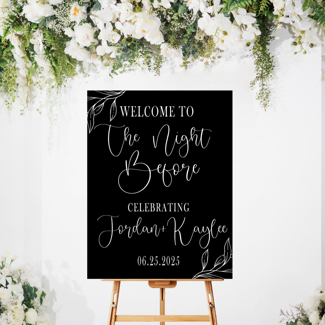 The Night Before Sign Acrylic Personalized Welcome Wedding Sign