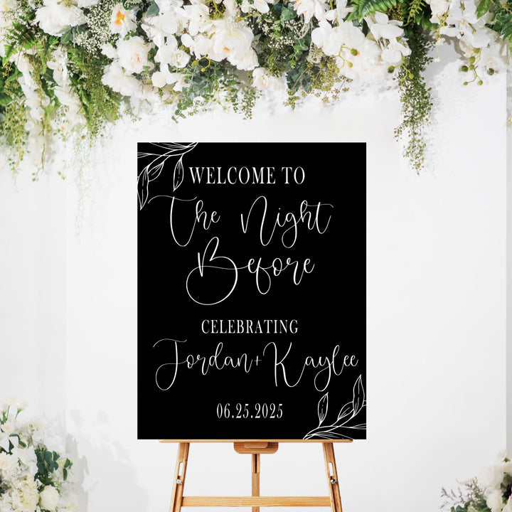 The Night Before Sign Acrylic Personalized Welcome Wedding Sign