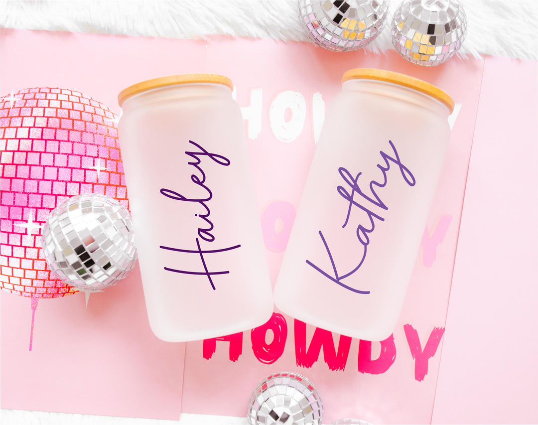 Personalized Iced Coffee Cup Bridesmaid Proposal Box 20oz