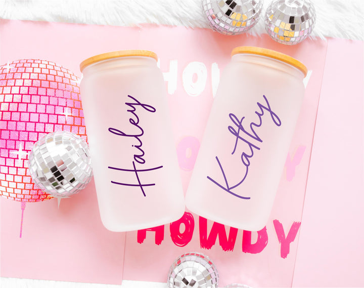 Personalized Iced Coffee Cup Bridesmaid Proposal Box 20oz