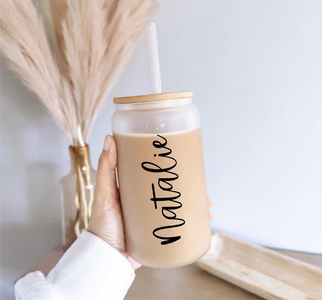Personalized Iced Coffee Cup Bridesmaid Proposal Box 20oz