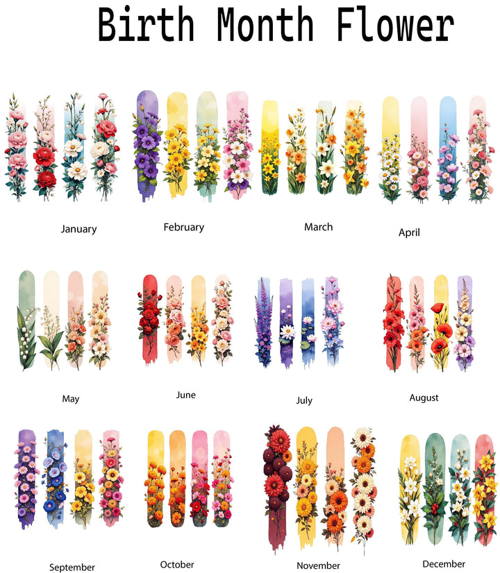 Birth Flower Iced Coffee Cup Personalized with Lid Straw