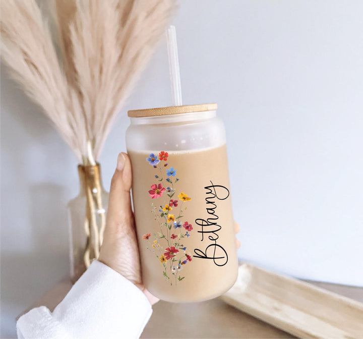 Personalized Iced Coffee Cup Bridesmaid Proposal Gift 20oz