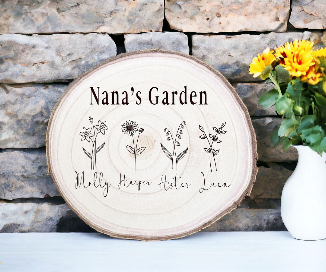 Custom Grandma Gift – Personalized Birth Flower Design