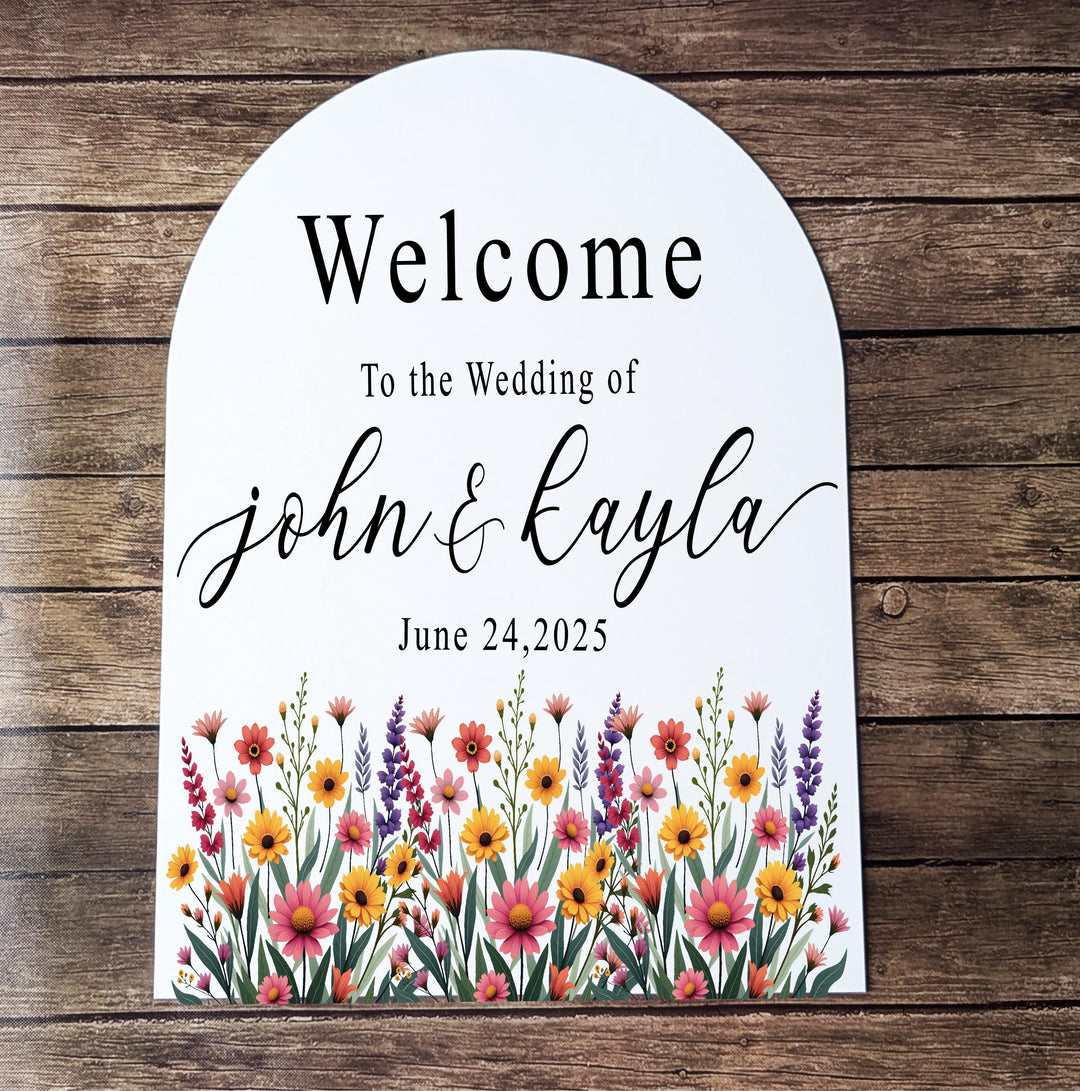 Welcome To Our Wedding Sign Acrylic Personalized Reception Sign