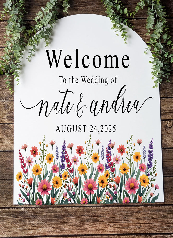 Welcome To Our Wedding Sign Acrylic Personalized Reception Sign