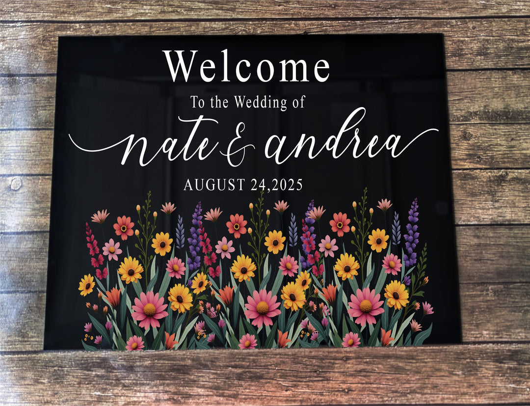 Welcome To Our Wedding Sign Acrylic Personalized Reception Sign