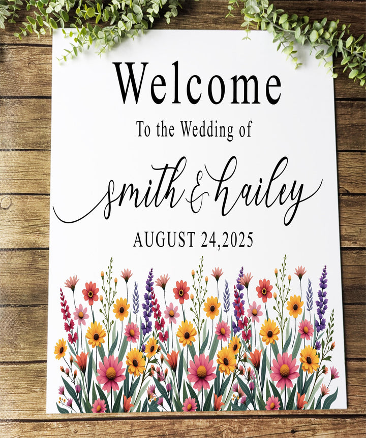 Welcome To Our Wedding Sign Acrylic Personalized Reception Sign