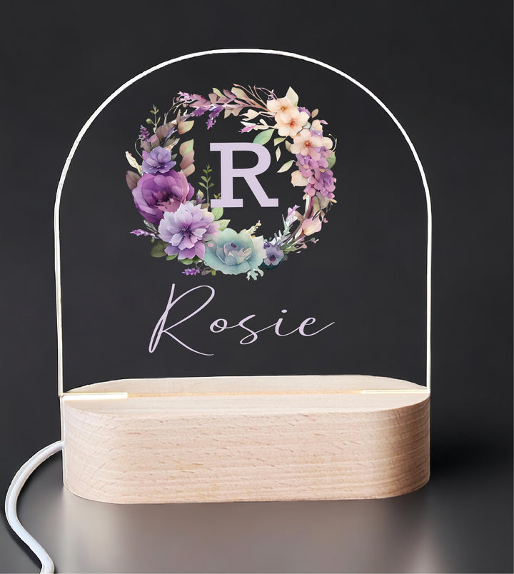 Custom Lights for Kids Floral Baby Night Light Decor Gifts