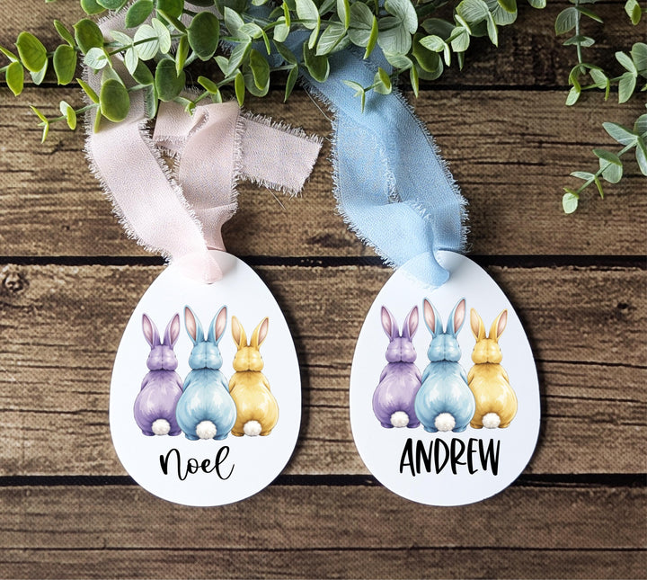 Custom Bunny Easter Basket Name Tag