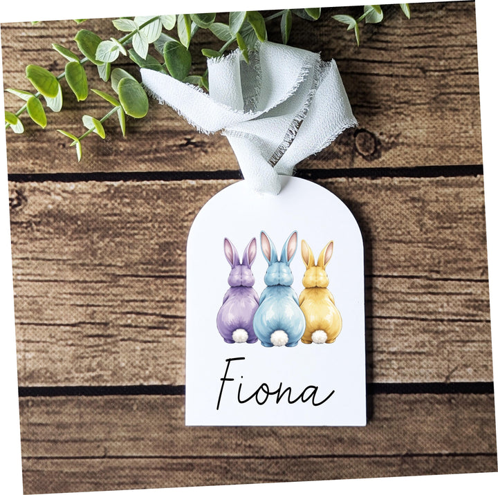 Custom Bunny Easter Name Tag for Basket Treats