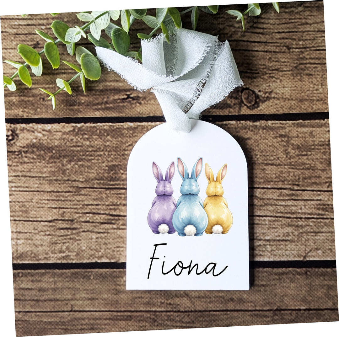 Custom Bunny Easter Basket Name Tag