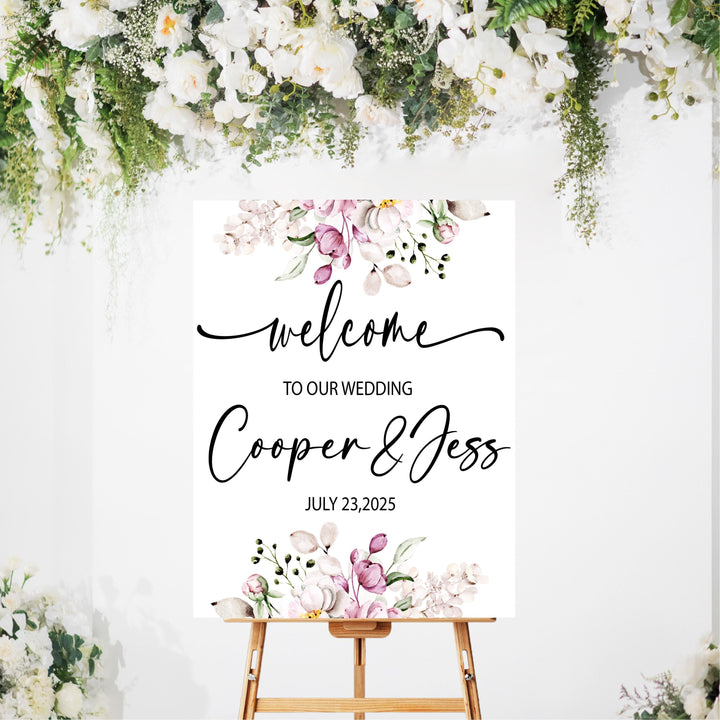 Acrylic Personalized Wedding Sign Welcome To Our Wedding Reception Sign