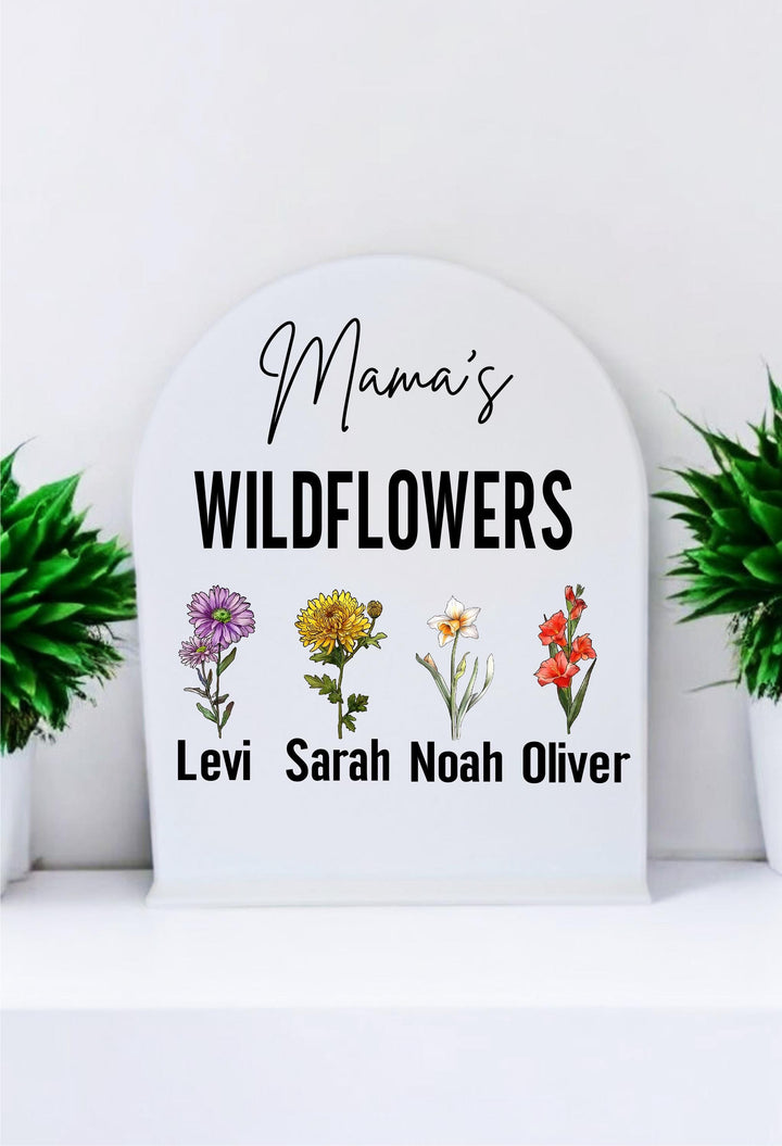 Grandma's Wildflowers Birth Month Flower Keepsake Gift