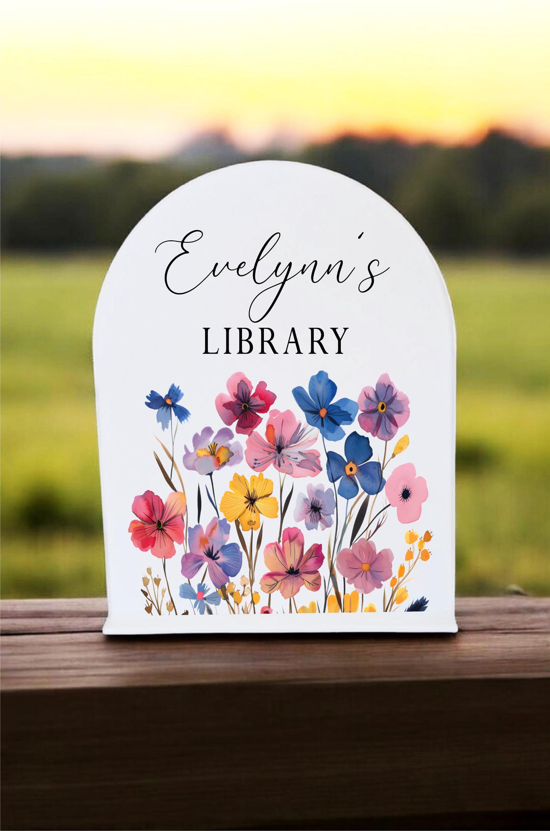 Personalized Home Library Sign Decor for Book Lovers