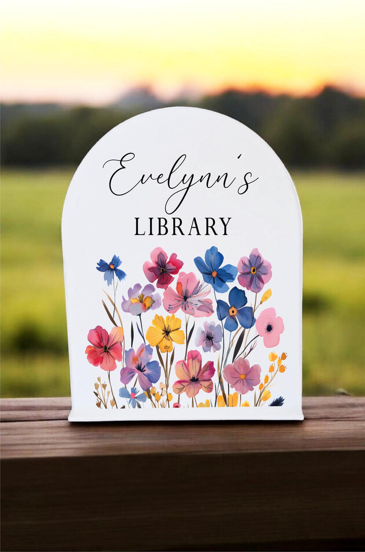Personalized Home Library Sign Decor for Book Lovers
