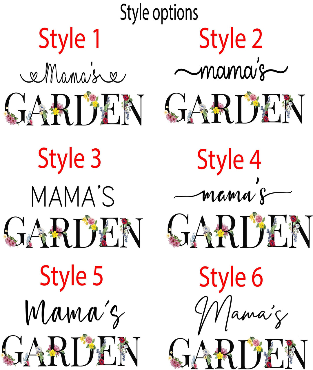 Personalized Mama's Garden Slate Plaque with Birth Flowers and Names