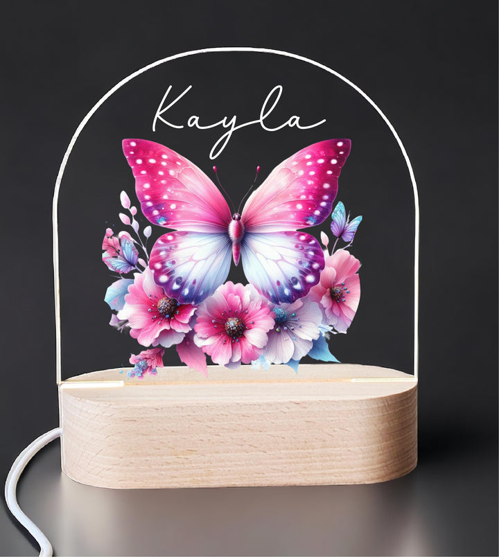 Personalized Butterfly Name Light – Baby Girl Room Decor
